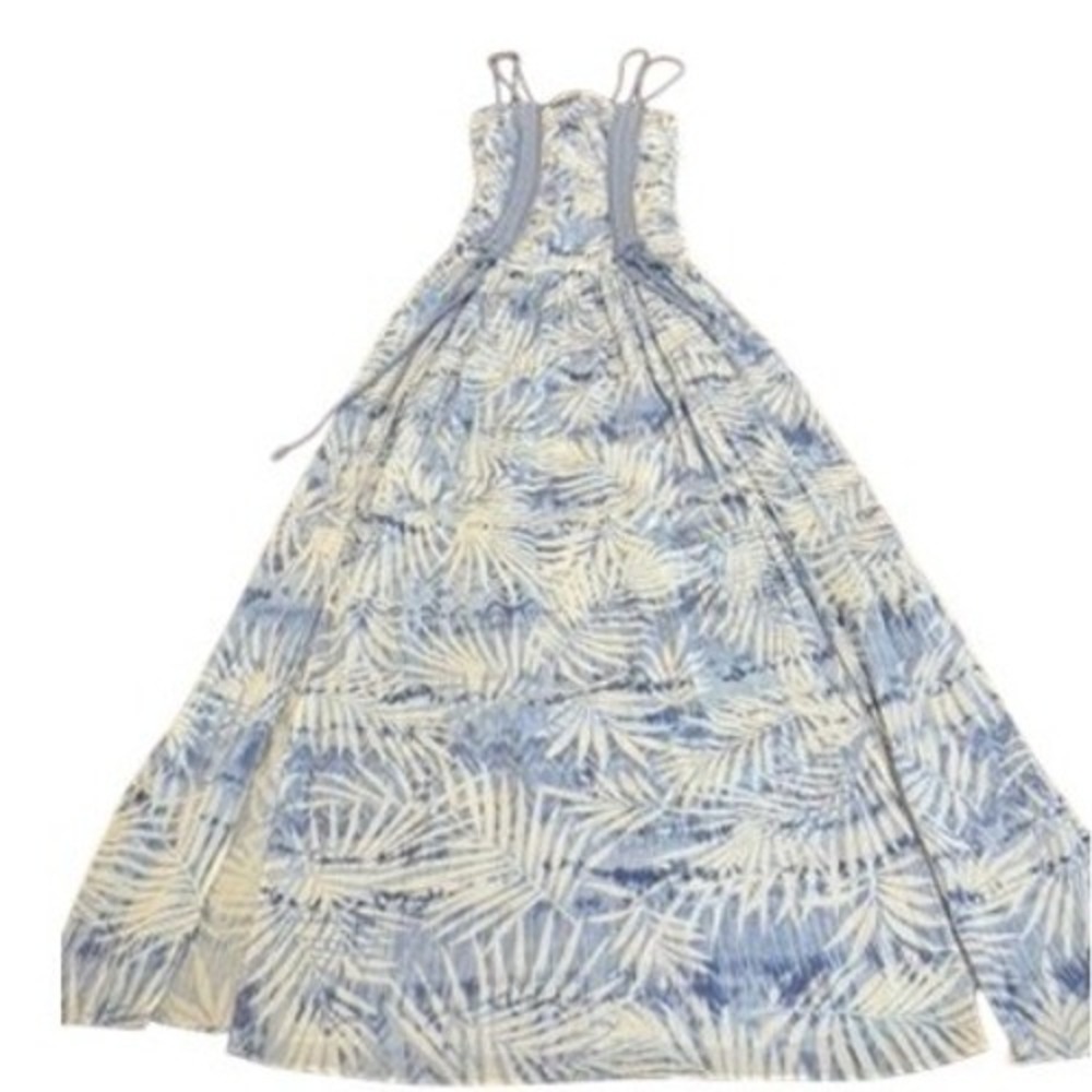 Skylar & Madison Tropical Braided Rope Strap Maxi Dress Sleeveless S Vacation